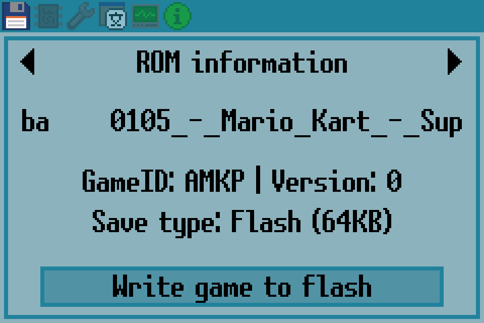 File menu with the internal flashing option selected